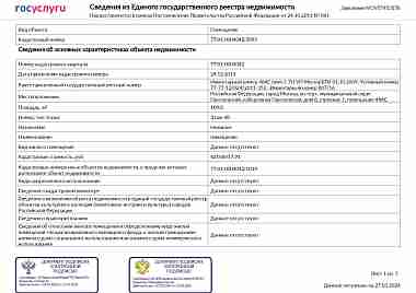 Выписка ЕГРН